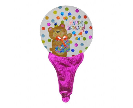 Товар распродан - Шарик с надувной ручкой Happy Birthday мишка - Шары воздушные, фото 2 Товар распродан - Шарик с надувной ручкой Happy Birthday мишка - Шары воздушные, фото 2