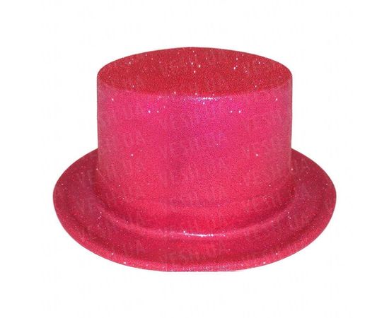 Товар распродан - Шляпа детская Цилиндр блестящая малиновая - Карнавальные шляпы, фото 2