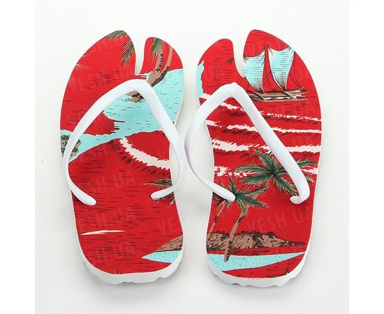 Товар распродан - Тапки вьетнамки Лапа (Цвет- КРАСНЫЙ) (38 размер) - Сандали и вьетнамки сланцы женские, фото 2