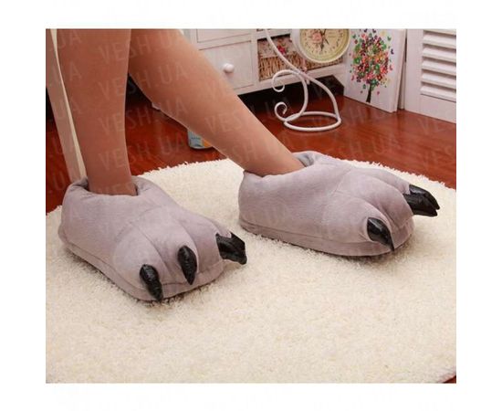 Товар распродан - Тапочки кигуруми серые L - Пижамы женские, фото 3