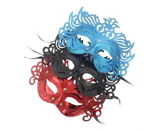 Товар распродан - Венецианская маска Изабелла малиновая - Карнавальные маски, фото 2