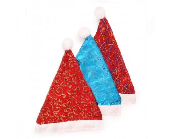 Товар распродан - Колпак Санта Клауса с рисунком - Карнавальные шляпы, фото 2
