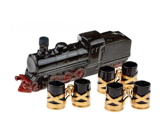 Товар распродан - Коньячный набор Паровоз бол., 7 предметов, производство Украина, 502873668 - Бутылки фляги бутыли, фото 2