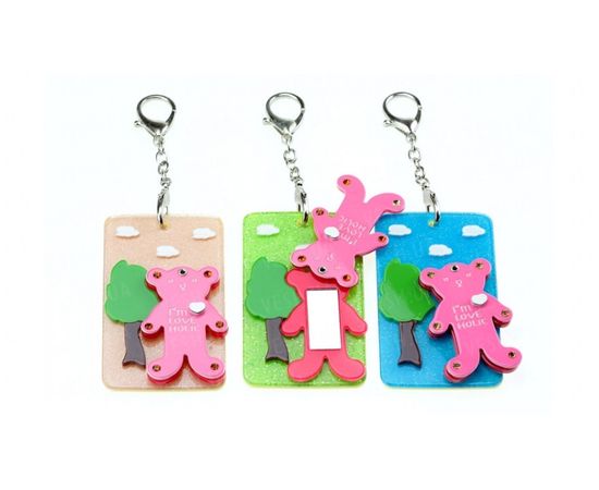 Товар распродан - Кредитница с зеркалом мишка - Брелки, фото 2