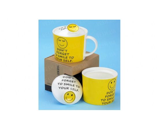 Товар распродан - Кружка don&#039;t forget to smile с крышкой, 4 вида - Чашки, фото 2