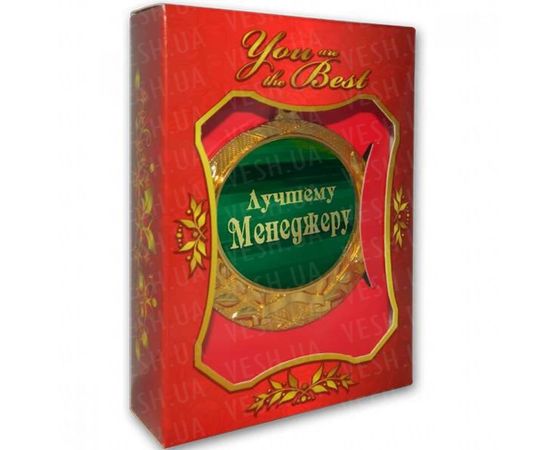 Товар распродан - Медаль подарочная ЛУЧШЕМУ МЕНЕДЖЕРУ - Сувенирные значки награды, фото 2