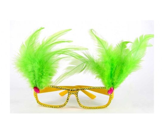 Товар распродан - Очки гламур с перьями,5 видов - Карнавальные аксессуары, фото 4