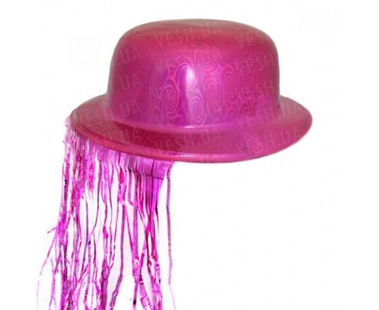 Товар распродан - Шляпа Котелок Пластик с дождиком - Карнавальные шляпы, фото 2