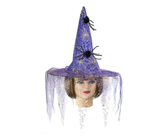 Товар распродан - Шляпа Ведьмы с пауками - Карнавальные шляпы, фото 2
