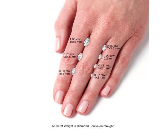 Муассанит Charles &amp; Colvard Forever One 0.23CTW огранка Marquise Исключительно белый DEF, фото 2