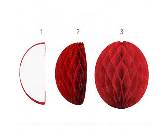 Товар распродан - Бумажный шар соты 20 см серый 0025 - Новогодние игрушки и украшения, фото 4