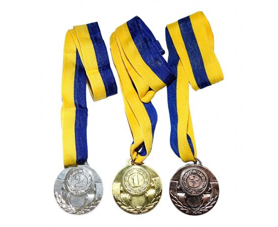 Товар распродан - Медаль Спортивная маленькая серебро - Сувенирные значки награды, фото 2