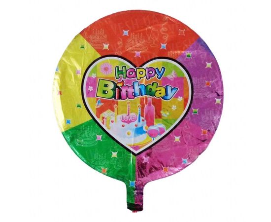 Товар распродан - Шарик 45 см Happy Birthday Круглый - Шары воздушные, фото 3