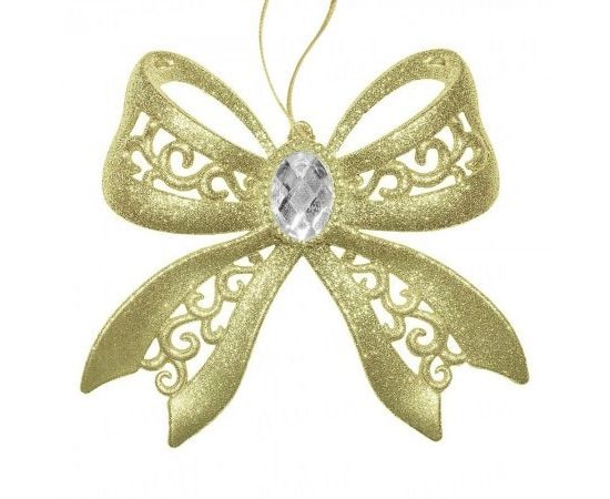 Товар распродан - Украшение Бант пластик 12х13см ассорти - Новогодние игрушки и украшения, фото 2