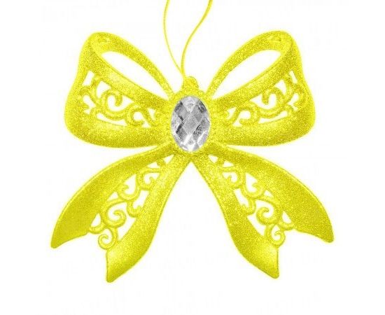 Товар распродан - Украшение Бант пластик 12х13см ассорти - Новогодние игрушки и украшения, фото 3