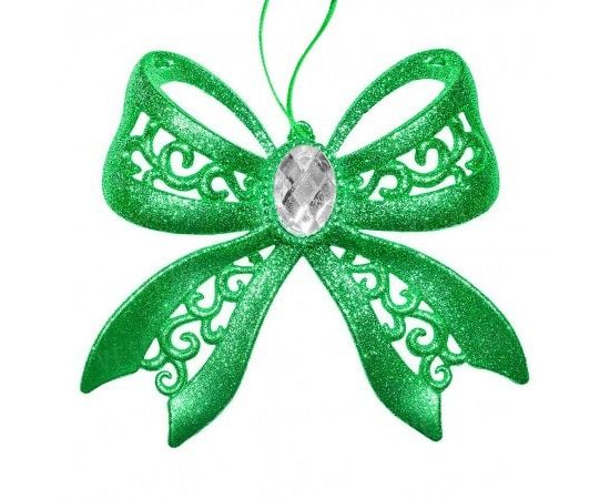 Товар распродан - Украшение Бант пластик 12х13см ассорти - Новогодние игрушки и украшения, фото 4