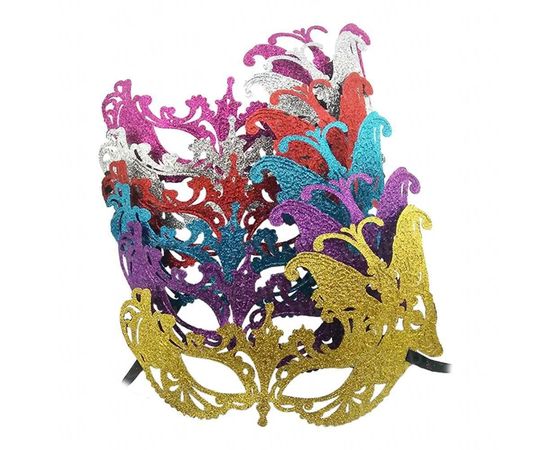 Товар распродан - Венецианская маска Баттерфлай голубая - Карнавальные маски, фото 2