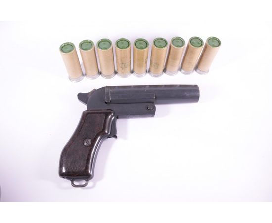 Сигнальный пистолет (ракетница) СПШ-44 Чехия + 9 осветителей, фото 3