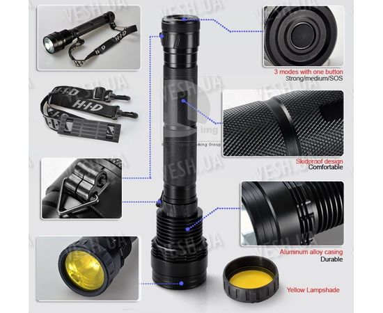 HID Ксенон фонарь 8500 Люмен 85Вт 7800мАч, фото 6