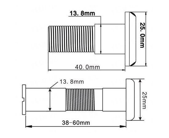 Беспроводый комплект для входной двери из видеоглазка на 5.8 Ghz + беспроводный приёмник видеосигнала на 5.8 Ghz с LCD экраном (модель TE-50W kit), фото 2