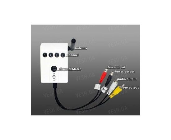100% цифровой комплект беспроводной передачи видео со звуком 2.4 Ghz на расстояние до 250 метров и защитой от перехвата (модель WTR24D), фото 3