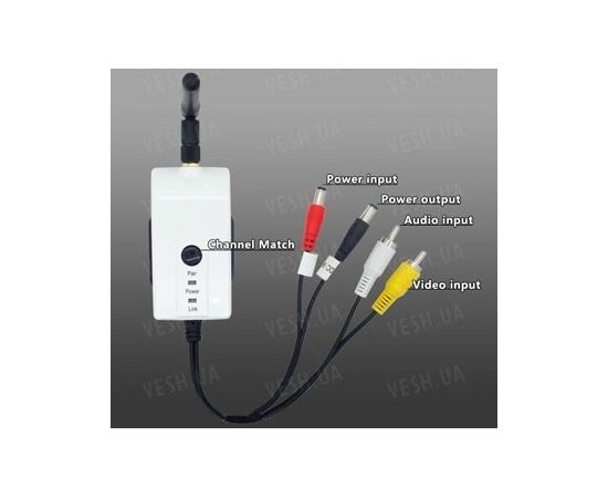 100% цифровой комплект беспроводной передачи видео со звуком 2.4 Ghz на расстояние до 250 метров и защитой от перехвата (модель WTR24D), фото 2