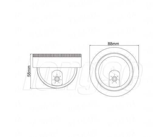Внутрення купольная  CCTV цветная охранная камера видеонаблюдения 1/3 CMOS, 600TVL, 0,1 LUX  (модель LCDS), фото 2