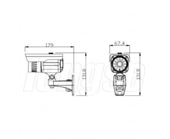 Уличная влагозащитная CCTV цветная охранная камера видеонаблюдения 1/3&quot;COLOR SONY, 500TVL, 0 LUX, ИК до 25 метров (модель LIE30), фото 4