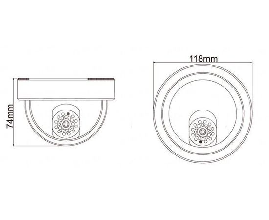Внутрення купольная CCTV цветная охранная камера видеонаблюдения 1/3 &quot;COLOR SONY Super HAD II, 600 TVL, 0 lux, ИК до 20 м (модель NCDMIR600), фото 2