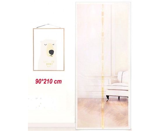 Товар распродан - Антимоскитные сетки (бежевый цвет) на двери на магнитах. 90*210см. - Москитные пологи и сетки, фото 1