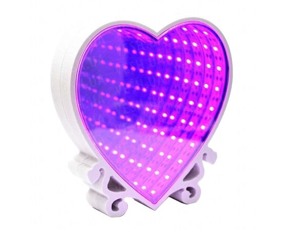 Товар распродан - Бесконечное зеркало Infinity Mirror Сердце малиновое свечение - Аксессуары для праздника, фото 1