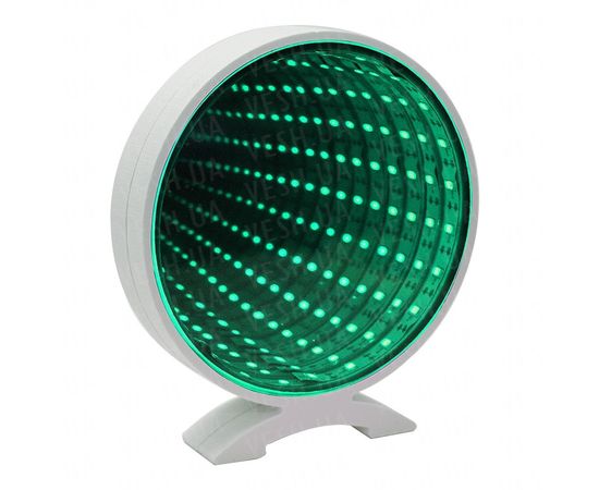 Товар распродан - Бесконечное зеркало USB Infinity Mirror Круг (зеленый) - Аксессуары для праздника, фото 1