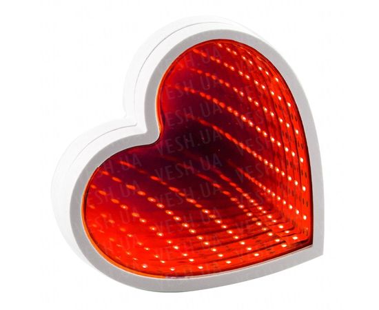 Товар распродан - Бесконечное зеркало USB Infinity Mirror Сердце (красный) - Аксессуары для праздника, фото 1