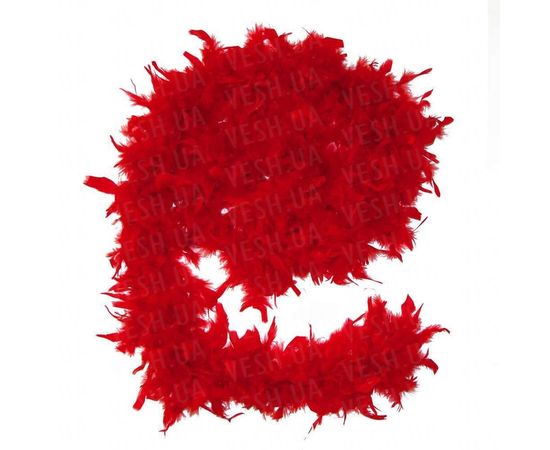 Товар распродан - Боа из перьев 40г красное - Декоративные перья и боа, фото 1