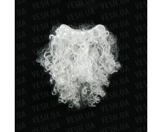 Товар распродан - Борода Деда Мороза 30 см средняя - Карнавальные аксессуары, фото 1