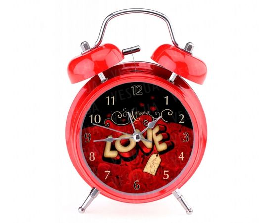Товар распродан - Будильник LOVE Hearts rose - Настенные часы, фото 1