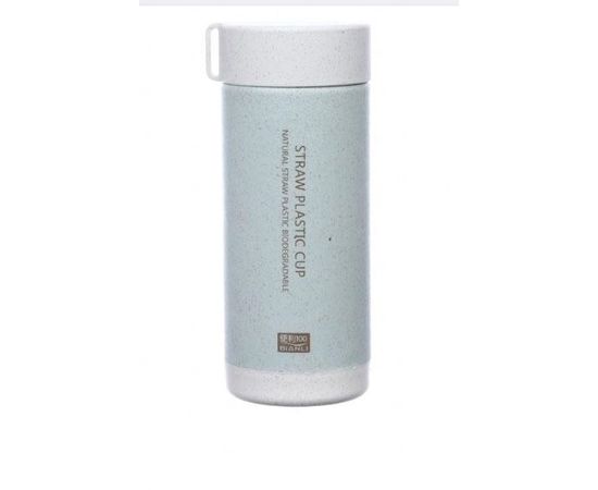 Товар распродан - Бутылка из биопластика 300 мл. Двойная стенка. Голубой - Бутылки для напитков и воды, фото 1