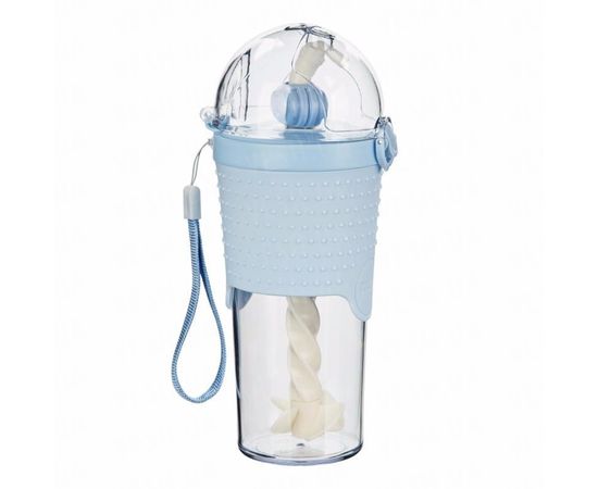 Товар распродан - Бутылка с шейкером и трубочкой 500 мл. Голубая - Бутылки для напитков и воды, фото 1