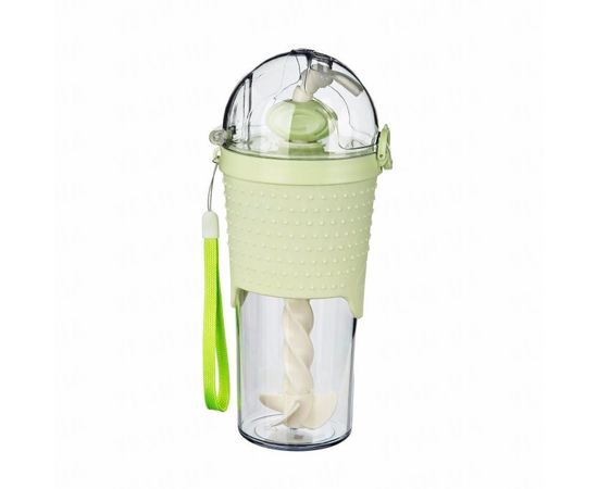 Товар распродан - Бутылка с шейкером и трубочкой 500 мл. Зеленая - Бутылки для напитков и воды, фото 1