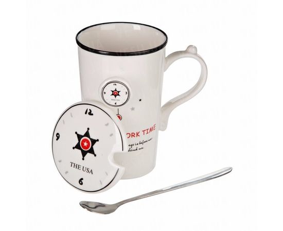 Товар распродан - Чашка с крышкой и ложкой NY - Чашки, фото 1