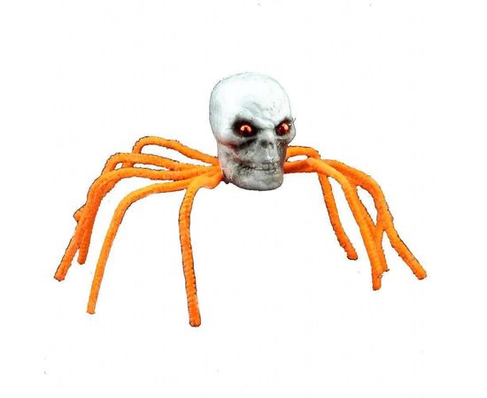 Товар распродан - Декор Паук череп оранжевый - Аксессуары для праздника, фото 1