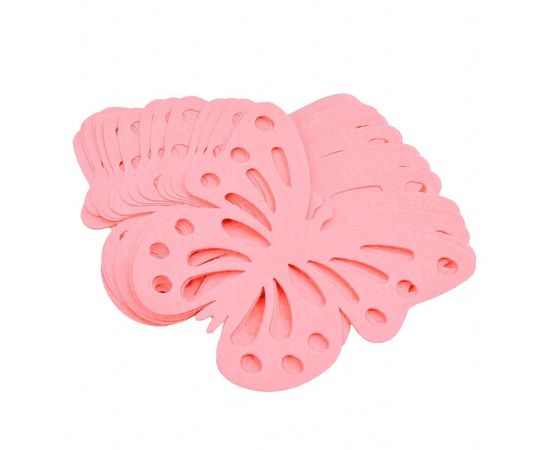 Товар распродан - Декор бумажный Бабочки уп. 24шт розовый - Аксессуары для праздника, фото 1