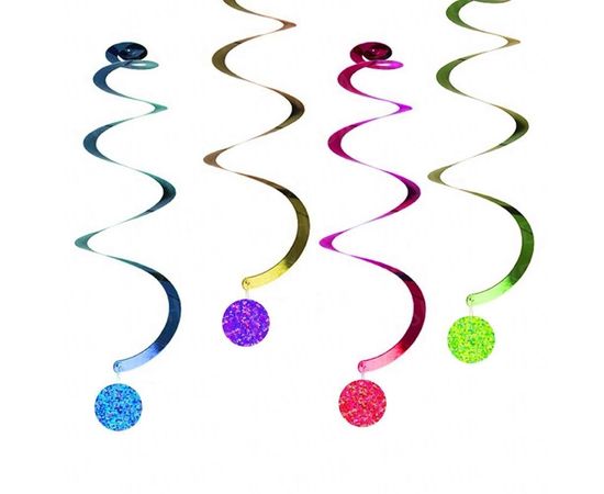 Товар распродан - Декор спиральки Медальончик уп. 6 шт - Аксессуары для праздника, фото 1