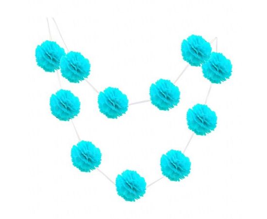 Товар распродан - Гирлянда Помпоны голубой 0001 - Аксессуары для праздника, фото 1 Товар распродан - Гирлянда Помпоны голубой 0001 - Аксессуары для праздника, фото 1