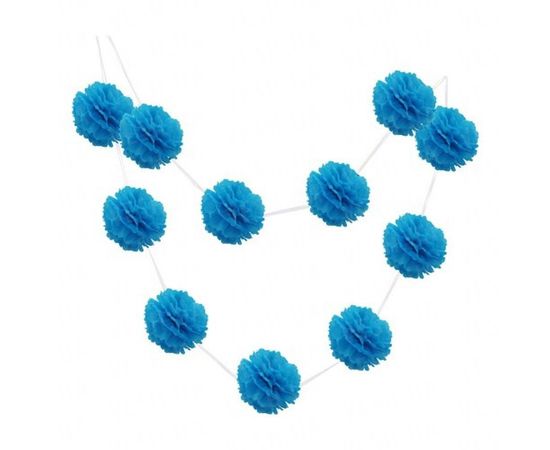 Товар распродан - Гирлянда Помпоны лазурный 0003 - Аксессуары для праздника, фото 1 Товар распродан - Гирлянда Помпоны лазурный 0003 - Аксессуары для праздника, фото 1