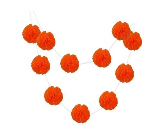 Товар распродан - Гирлянда Помпоны оранжевый 0011 - Аксессуары для праздника, фото 1 Товар распродан - Гирлянда Помпоны оранжевый 0011 - Аксессуары для праздника, фото 1