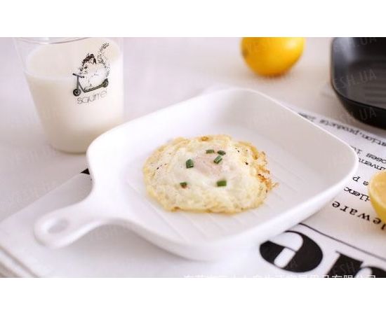 Товар распродан - Керамическая тарелка в виде квадратной сковородки &quot;NewYork&quot;,белая16см. - Тарелки, фото 1