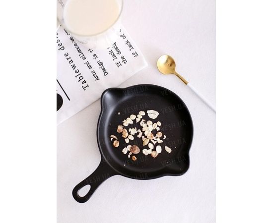 Товар распродан - Керамическая тарелка в виде сковородки&quot;LoveAffair&quot;, черная 16см. - Тарелки, фото 1