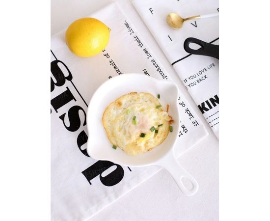 Товар распродан - Керамическая тарелка в виде сковородки &quot;LoveAffair&quot;, белая 16см. - Тарелки, фото 1