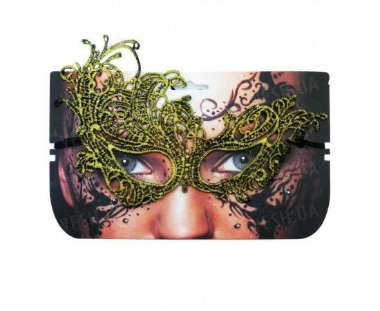 Товар распродан - Кружевная маска Секрет золото - Карнавальные маски, фото 1 Товар распродан - Кружевная маска Секрет золото - Карнавальные маски, фото 1